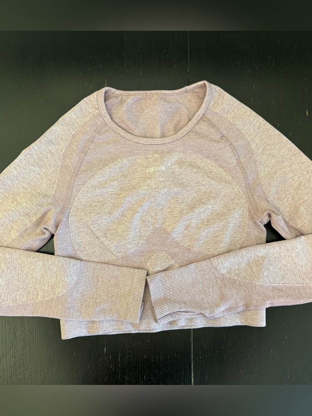 Gymshark Dusty Mauve Seamless Long Sleeve Crop Top with Cutout Back